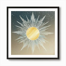 Sun with ice rays Art Print