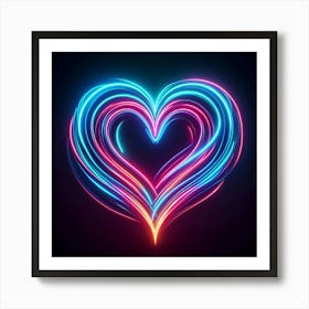 Neon Heart 2 Art Print