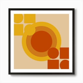 Orange, Yellow, And Brown Circles Art Print