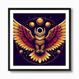 Owl Flying 3 Art Print