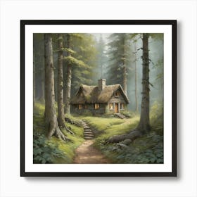 Cabin In The Woods Art Print