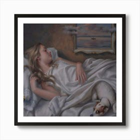 Dreaming With A Dog Art Print