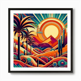 California Sunset Art Print