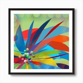 Abstract Flower Vector Art Print