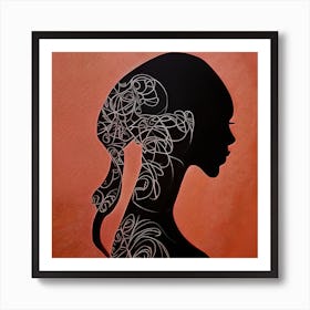 Silhouette Beauty Art Print