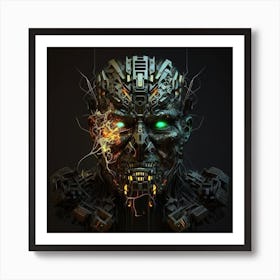 Face Of A Robot Art Print