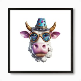 Cow Head Art Print