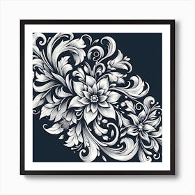 Russian Floral Pattern 1 Art Print