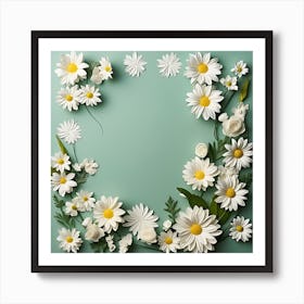 Frame Of Daisies Art Print