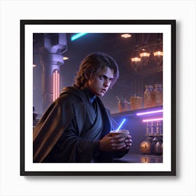 Anakin at a bar Art Print