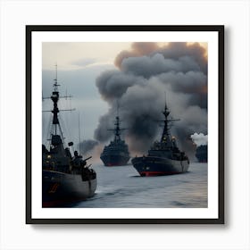 Naval Warfare - Ships at Sea 15 Art Print