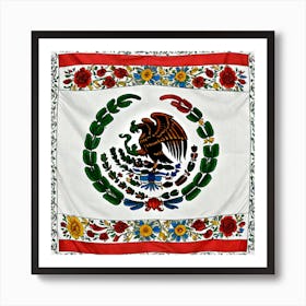 Mexican Flag 8 Art Print