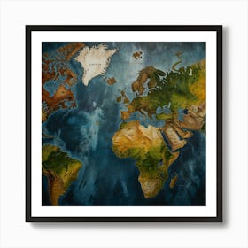 World Map 41 Art Print