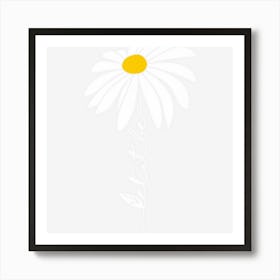 Let It Be Daisy Flower Hippie Flower Gifts Art Print