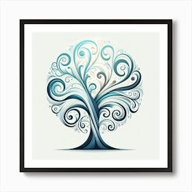 Stylized tree Art Print