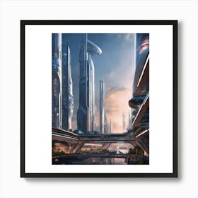 Futuristic City 5 Art Print