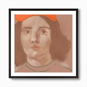 Orange Portrait 2 Art Print