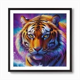 Tiger In The Ocean Art Print