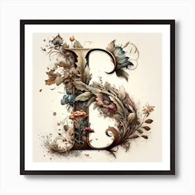 Letter B 3 Art Print