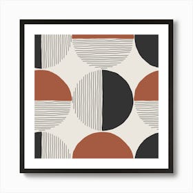 Abstract Circles.Printed wall painting, high-level art. Art Print