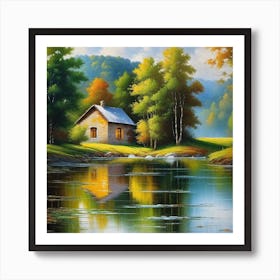 House By The Lake 4 Art Print