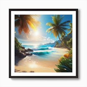 Beach Scene 7 Art Print