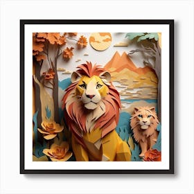 Lions Art Print