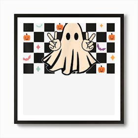 Cute Ghost Halloween Pumpkin Costume Kids Toddler Art Print