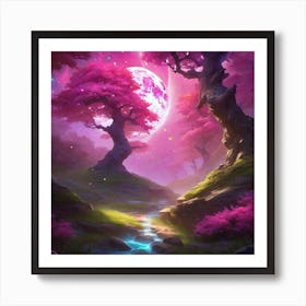 Sakura Trees 1 Art Print