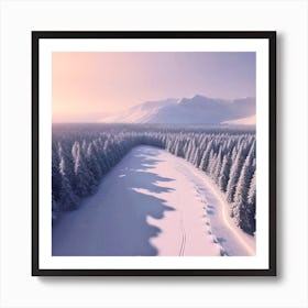 Snowy Landscape 78 Art Print