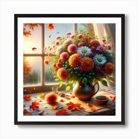 Autumn Flowers 1 Art Print