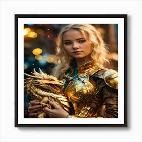 Golden Dragon Art Print