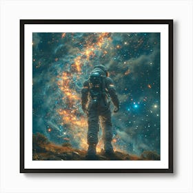 Space Man In Space Art Print
