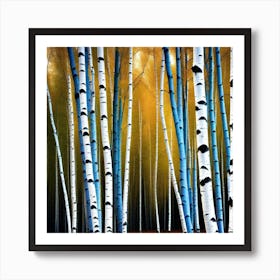 Birch Trees In The Forest Art Print