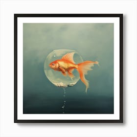 Goldfish In A Bowl Art Print