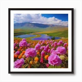 Kazakhstan beautiful landscape Art Print