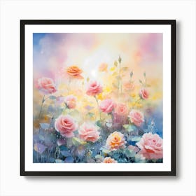 Enchanted Rose Garden Art Print