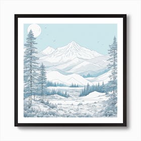 Winter Landscape Canvas Print Art Print