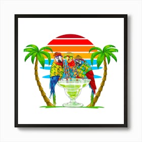 Margarita Party Crew Cocktail Hour On The Beach Art Print