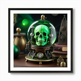 Steampunk Skull 3 Art Print