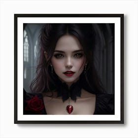 Vampiress of the Cathedral Art Print