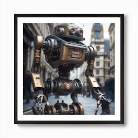 Robot In The City 51 Art Print