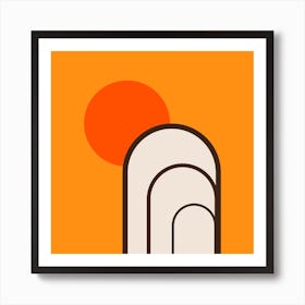 Birch Square Art Print