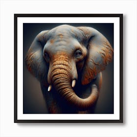 Elephant Portrait Poster