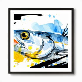 Watercolor Fish Illustration Art Print