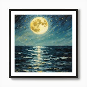 moon reflection Art Print