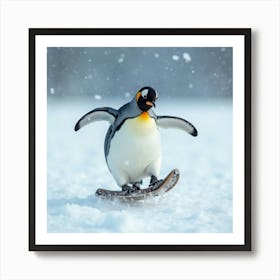 Asm Penguin Skate On The Snow C39cf0c9 4e41 4caf 9d20 Acfbe79dd8a1 Art Print