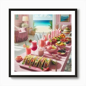 Tacos On The Beach Art Print