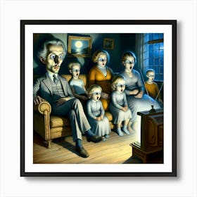 Family Tv Art Print