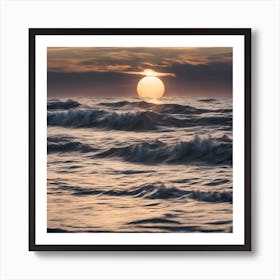 0 Sun In Sea Esrgan V1 X2plus Art Print